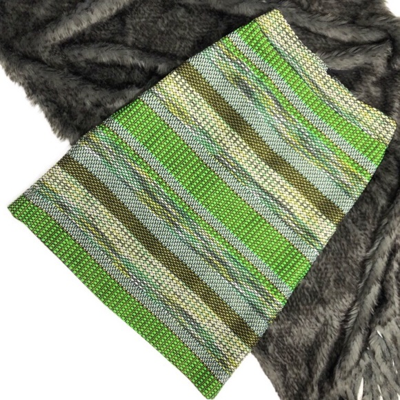 Anthropologie Leifsdottir Green Tweed Jade Skirt - Picture 2 of 5
